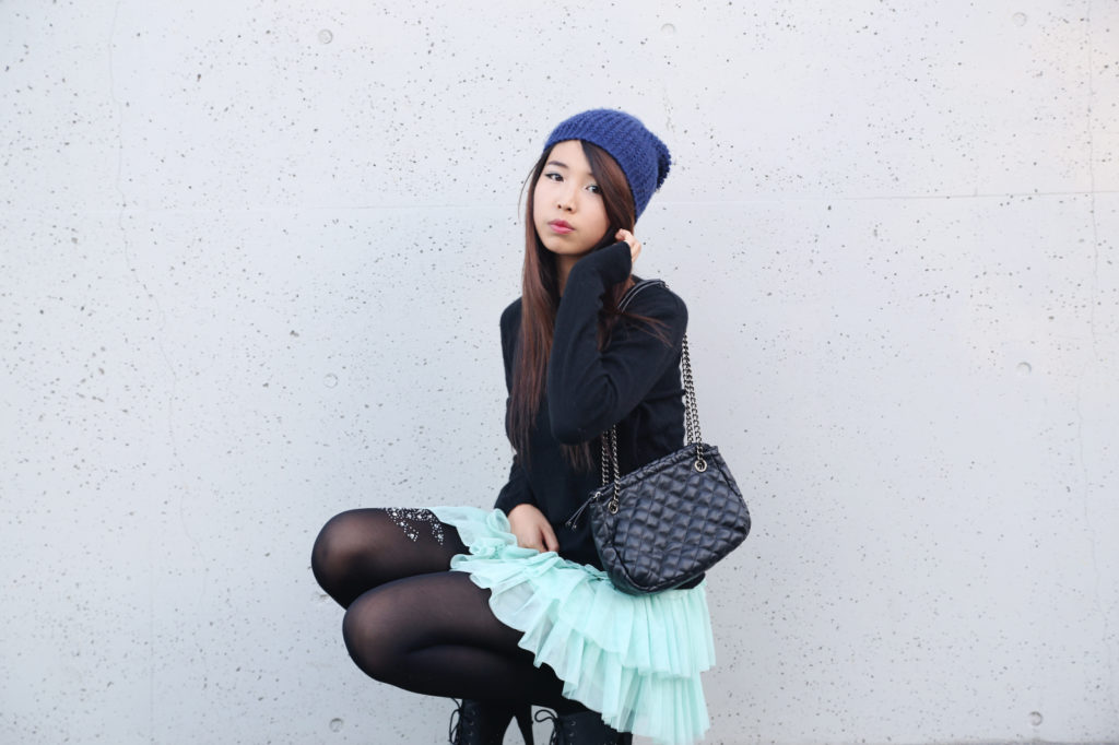 chanel, embellished, tights, chic, edgy, cool, ulzzang, asian, girl, cashmere, sweater, teal, seqiuns, tutu, aquamarine, unique, charisma c, tights, wraphilosophy, anainspirations, skater, punk, cute, adorable, hairstyle, beanie, teen, girl, pretty, korean, chinese, japanese, style, ootd, outfit, dress, kawaii, ally gong,