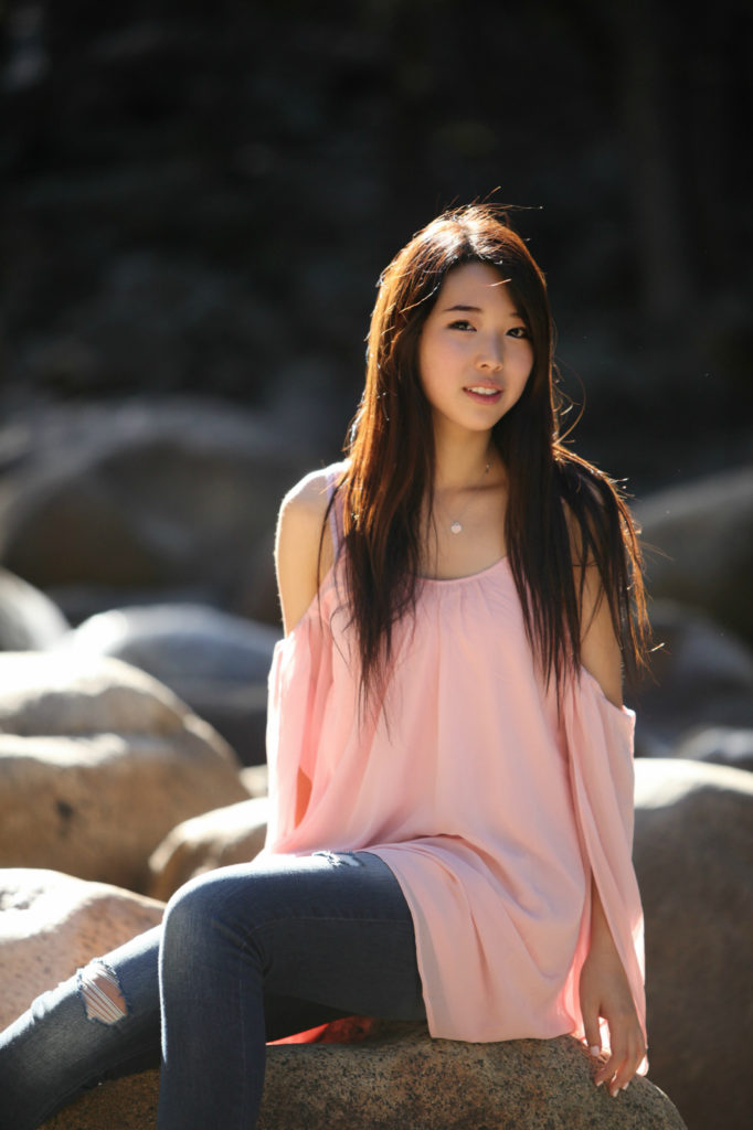 ally gong pink chiffon tobi dress weekend weekender baby barbie asian girl nature waterfall rocks outfit fashion ootd blogger fashionista girly chic pretty cute kawaii fun candid