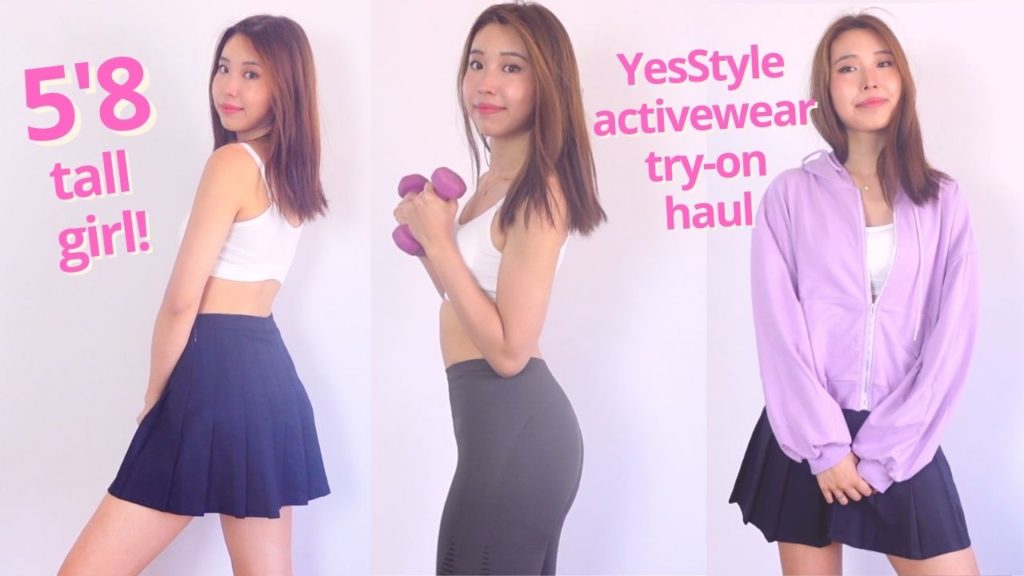yesstyle activewear haul for tall girls ally gong