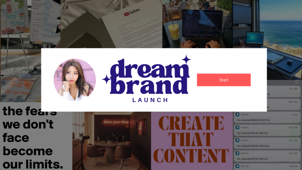 Ally Gong building a personal brand system inside Dream Brand Launch accelerato